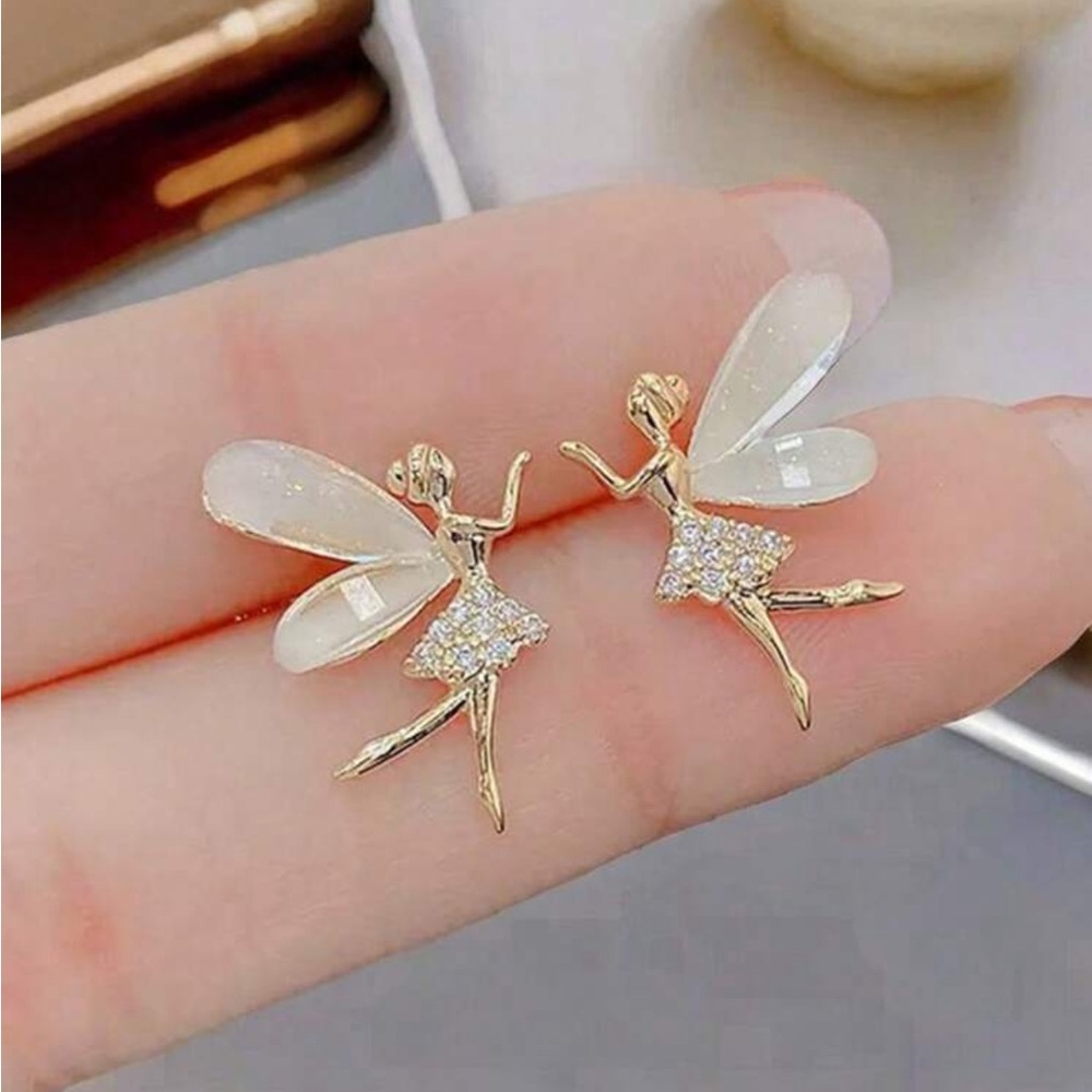 1pair New Cute Elf Earrings For Women, Sweet And Cool Ear Jewelry